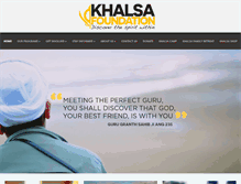 Tablet Screenshot of khalsafoundation.org